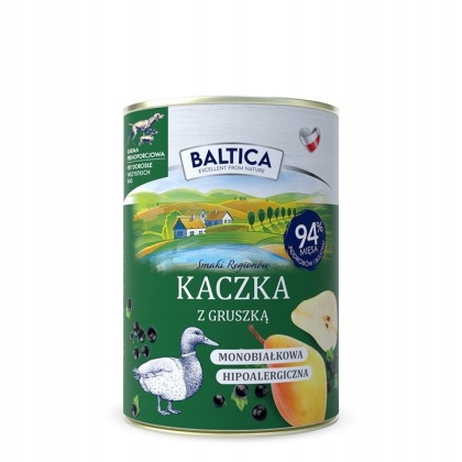 BALTICA Karma mokra Kaczka z gruszką 400g