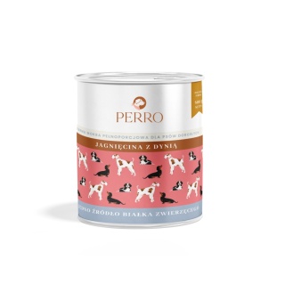PERRO Jagnięcina z dynią – monobiałkowa formuła dla psów dorosłych 800g