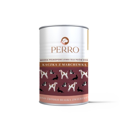 PERRO Kaczka z marchewką – monobiałkowa formuła dla psów dorosłych 400g
