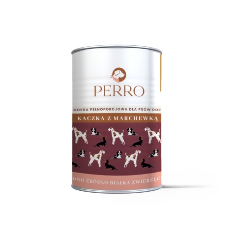 PERRO Kaczka z marchewką – monobiałkowa formuła dla psów dorosłych 400g