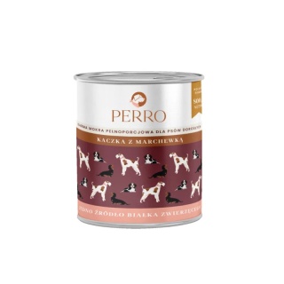 PERRO Kaczka z marchewką – monobiałkowa formuła dla psów dorosłych 800g