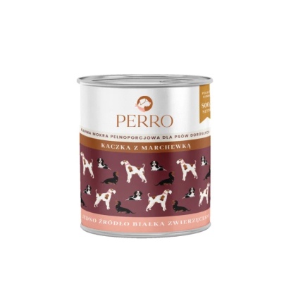 PERRO Kaczka z marchewką – monobiałkowa formuła dla psów dorosłych 800g