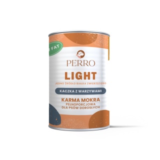 PERRO LIGHT Karma mokra Kaczka z warzywami – monobiałkowa formuła dla psów dorosłych 400g