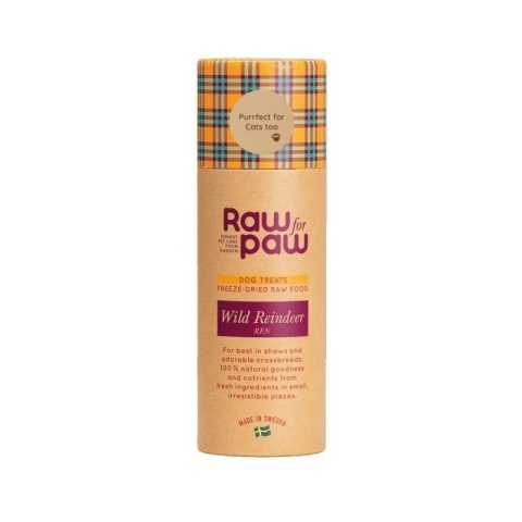 RAW for PAW Wild Reindeer - liofilizowane przysmaki Renifer 45g