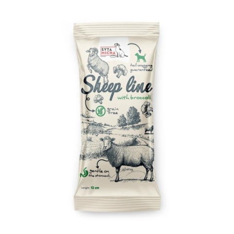 Syta Micha - Sheep Line Kość do żucia Owca z brokułem 12cm