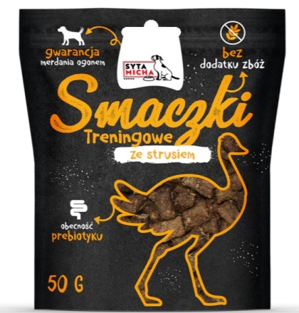 Syta Micha - smaczki treningowe ze strusiem 50g
