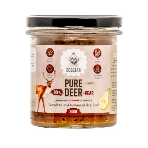 DOGSTAR Jeleń z gruszką 300g