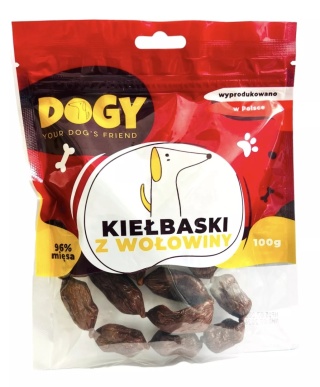DOGY kiełbaski z wołowiny 100g