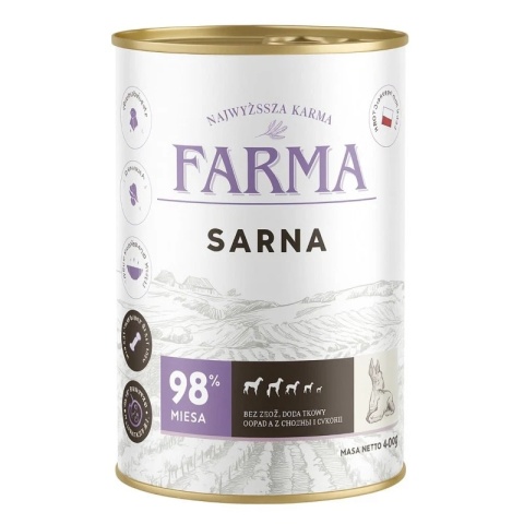 FARMA Select Sarna monoproteinowa karma mokra dla psa 400g