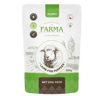 FARMA - Manufaktura Jagnięcina Puppy Monoproteinowa karma mokra dla szczeniąt 500g