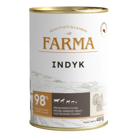 FARMA Select Indyk monoproteinowa karma mokra dla psa 400g