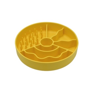 Fiboo Slow Fiboowl miska spowalniająca jedzenie dla psa - żółta