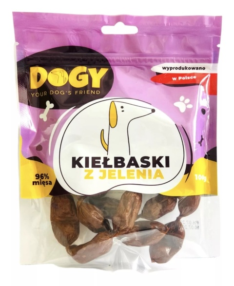DOGY kiełbaski z jelenia 100g