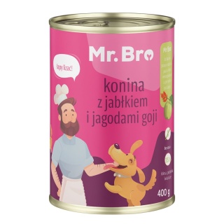 Mr. Bro karma mokra Konina z Jabłkiem i Owocami Goji 400g