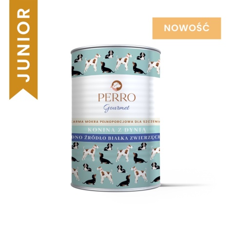 PERRO Gourmet JUNIOR Konina z dynią – monobiałkowa formuła dla szczeniąt wszystkich ras 400g