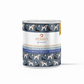 PERRO Koza z batatami – monobiałkowa formuła dla psów dorosłych 800g