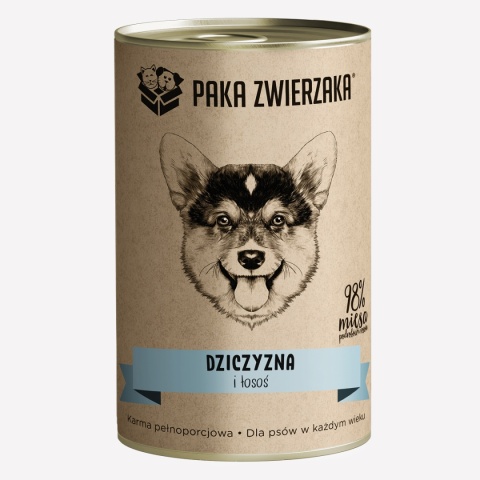 Paka Zwierzaka Dziczyzna i łosoś 400g