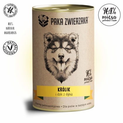 Paka Zwierzaka Królik i dzik z dynią 400g