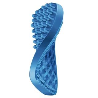 Pet+Me Soft Silicone Brush Blue - szczotka silikonowa dla małych psów z niewielką ilością/ bez podszerstka, kotów krótkowłosych