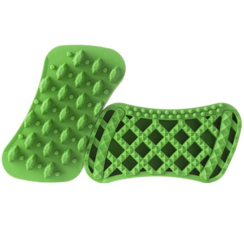 Pet+Me Soft Silicone Brush Green - szczotka silikonowa dla małych psów i kotów z długą, gęstą sierścią i miękkim podszerstkiem