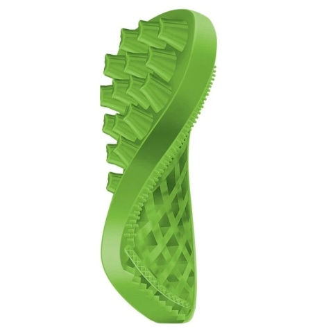 Pet+Me Soft Silicone Brush Green - szczotka silikonowa dla małych psów i kotów z długą, gęstą sierścią i miękkim podszerstkiem