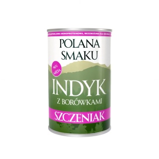 Polana Smaku karma dla szczeniąt Indyk z borówkami 400g