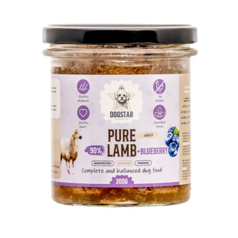 DOGSTAR Jagnięcina i borówki 300g