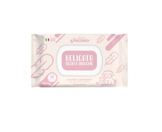 Record Salviette Delicata - delikatne chusteczki do oczu, uszu psa i kota, nieperfumowane 20 szt.