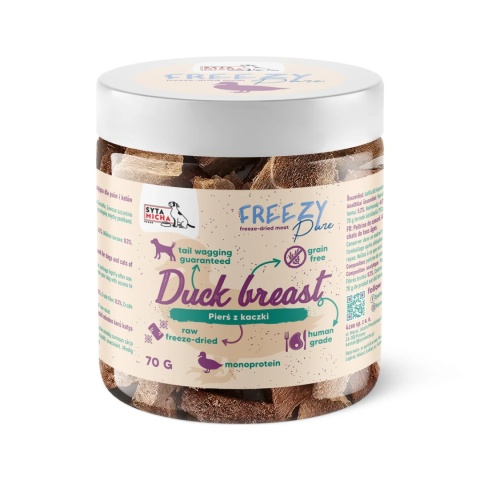 Syta Micha FREEZY PURE liofilizowane mięso z kaczki dla psa 70g