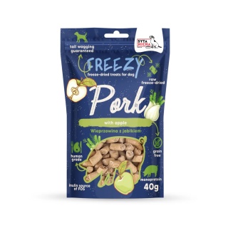 Syta Micha liofilizowane przysmaki dla psa Wieprzowina z jabłkiem FREEZY 40g