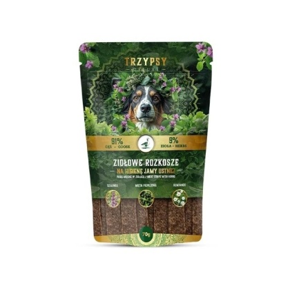 TRZYPSY Ziołowe rozkosze Paski z gęsi na higienę jamy ustnej 70g